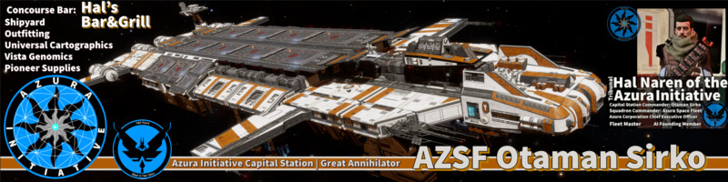 GREAT ANNIHILATOR Home of the Initiative Capital 🏛 AZSF Otaman Sirko commanded by The Tribunal Fleet Master Hal Naren