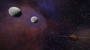 Ringed Ammonia with Moons